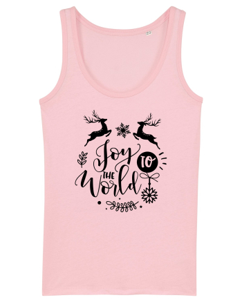 Joy to the World Black 2 Cotton Pink