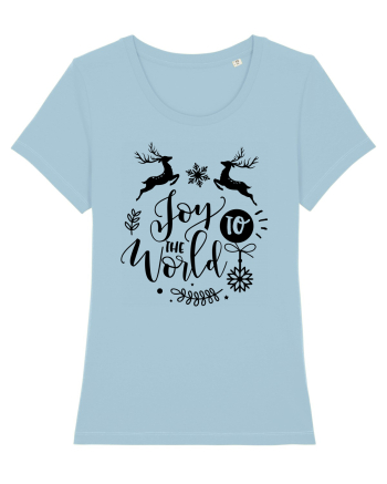 Joy to the World Black 2 Sky Blue