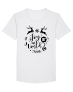 Joy to the World Black 2 Tricou mânecă scurtă guler larg Bărbat Skater