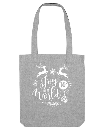Joy to the World White 2 Heather Grey