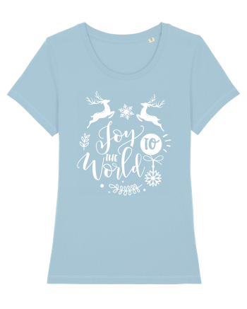 Joy to the World White 2 Sky Blue