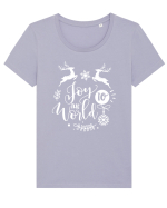 Joy to the World White 2 Tricou mânecă scurtă guler larg fitted Damă Expresser