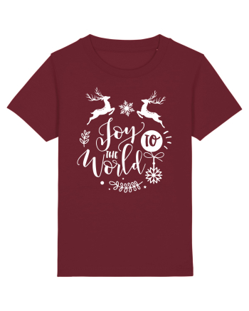 Joy to the World White 2 Burgundy