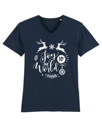 Joy to the World White 2 French Navy