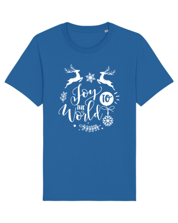 Joy to the World White 2 Royal Blue