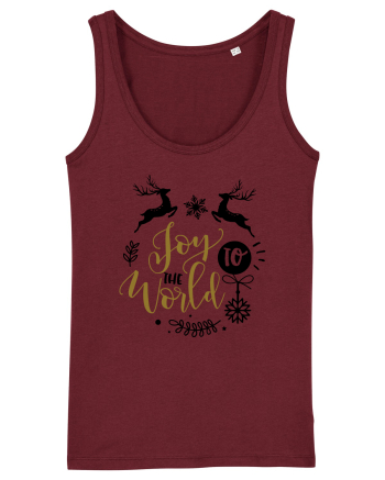 Joy to the World Gold Burgundy