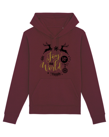 Joy to the World Gold Burgundy
