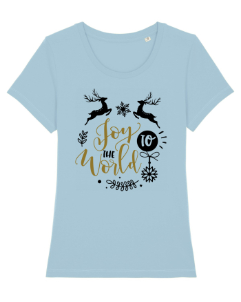 Joy to the World Gold Sky Blue