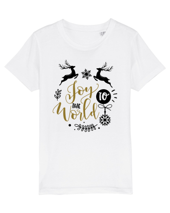 Joy to the World Gold White