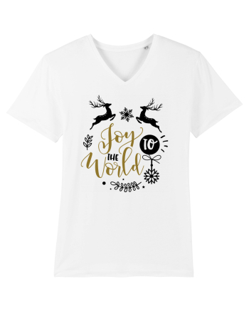 Joy to the World Gold White