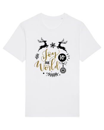 Joy to the World Gold White