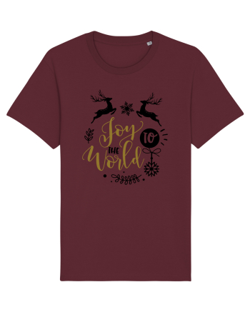 Joy to the World Gold Burgundy