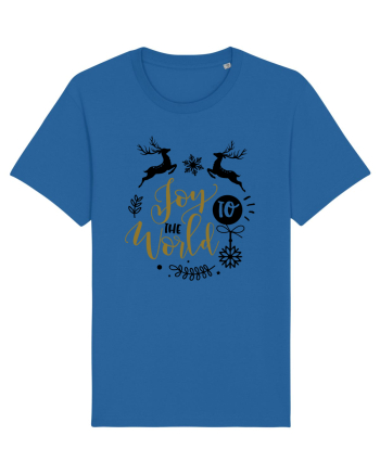 Joy to the World Gold Royal Blue