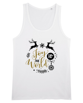 Joy to the World Gold White