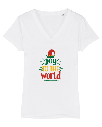 Joy to the World Elf Hat White