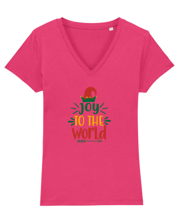Joy to the World Elf Hat Raspberry