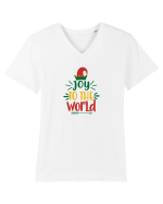 Joy to the World Elf Hat Tricou mânecă scurtă guler V Bărbat Presenter