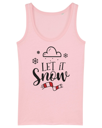 Let it Snow Red Cotton Pink