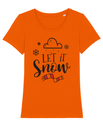 Let it Snow Red Bright Orange