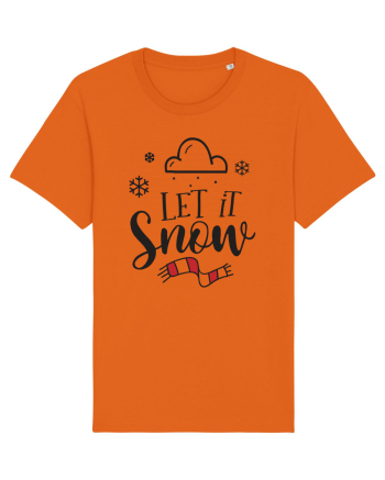 Let it Snow Red Bright Orange