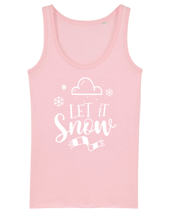 Let it Snow White Cotton Pink
