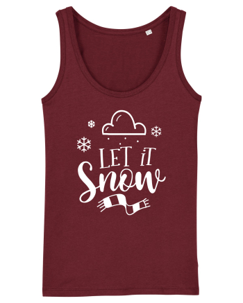 Let it Snow White Burgundy
