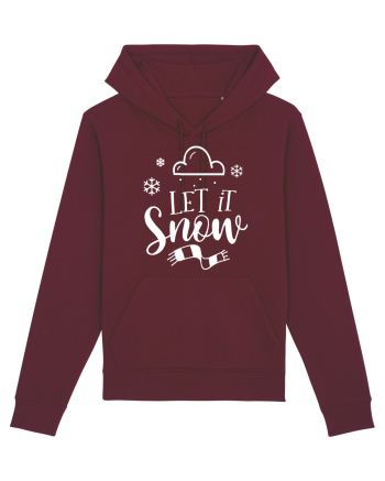 Let it Snow White Burgundy