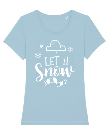 Let it Snow White Sky Blue