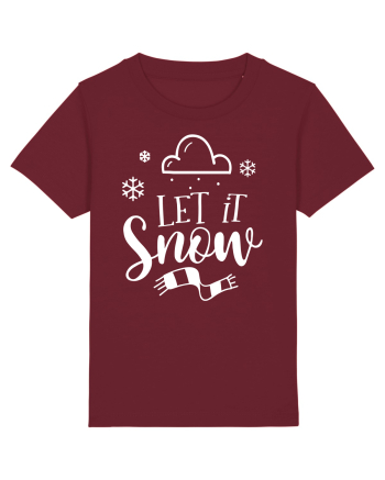 Let it Snow White Burgundy