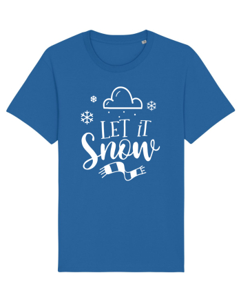 Let it Snow White Royal Blue