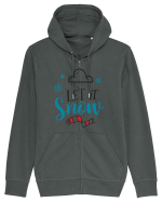 Let it Snow Blue Hanorac cu fermoar Unisex Connector