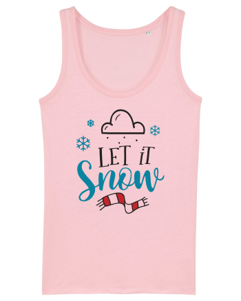 Let it Snow Blue Cotton Pink