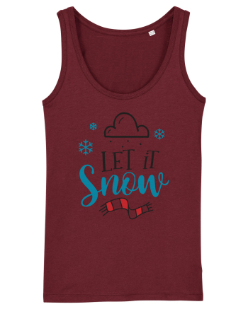 Let it Snow Blue Burgundy
