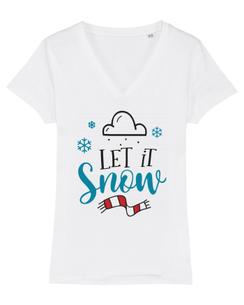 Let it Snow Blue White