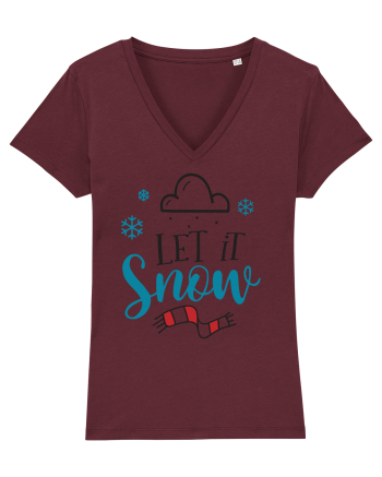 Let it Snow Blue Burgundy