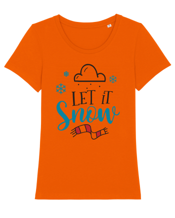 Let it Snow Blue Bright Orange