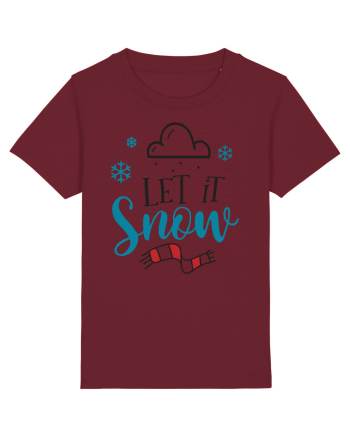 Let it Snow Blue Burgundy