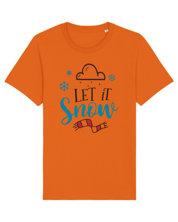 Let it Snow Blue Bright Orange