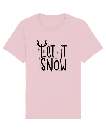 Let it Snow Reindeer Cotton Pink