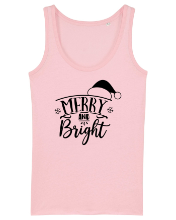 Merry and Bright Black Cotton Pink