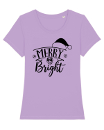 Merry and Bright Black Tricou mânecă scurtă guler larg fitted Damă Expresser
