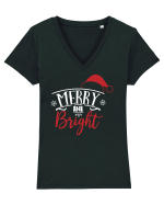Mery and Bright Red Tricou mânecă scurtă guler V Damă Evoker