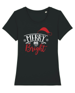 Mery and Bright Red Tricou mânecă scurtă guler larg fitted Damă Expresser