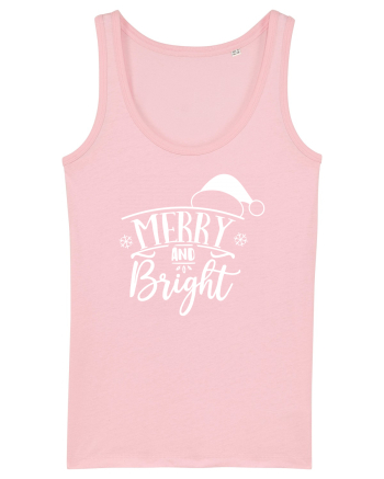 Merry and Bright White Cotton Pink