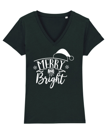 Merry and Bright White Black
