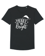 Merry and Bright White Tricou mânecă scurtă guler larg Bărbat Skater