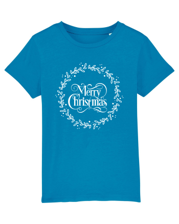 Merry Christmas Round White Azur