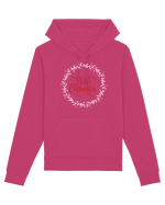 Merry Christmas Round Red Hanorac Unisex Drummer