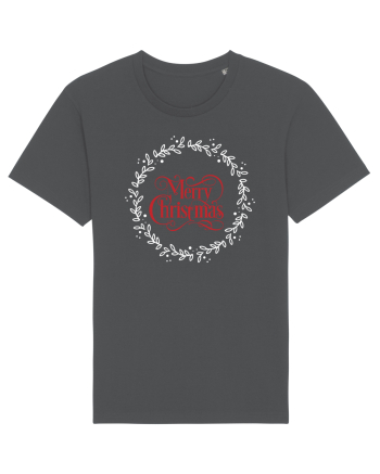 Merry Christmas Round Red Anthracite