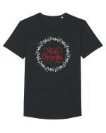 Merry Christmas Round Red Tricou mânecă scurtă guler larg Bărbat Skater